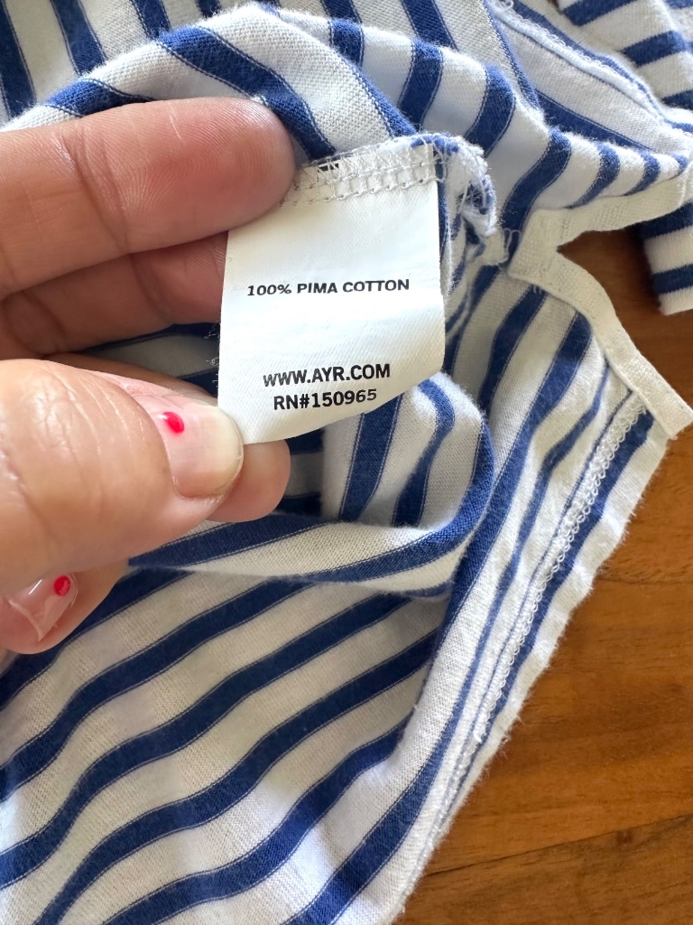 AYR French Fry Tee Striped Blue - XS - Picture 8 of 8
